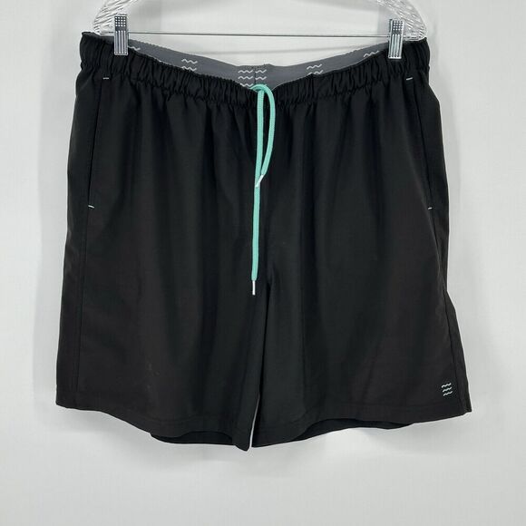 Free Fly Shorts Mens 2XL Breeze 8" Inseam Black Lightweight Stretch Drawstring - Picture 1 of 12